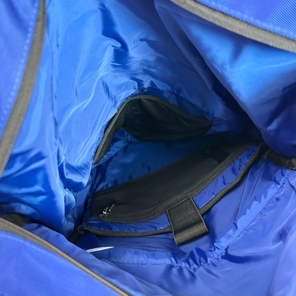 Fabletics Roll Top Laptop Sleeve Nylon Reflective Blue The Only Backpack NWT - Picture 4 of 8